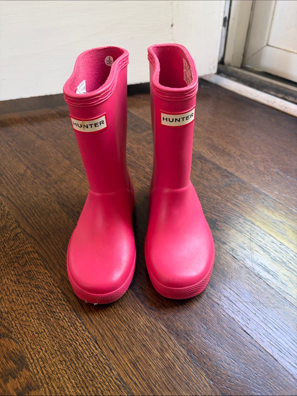 Hunter Kids Bright Pink Waterproof Rain Boots